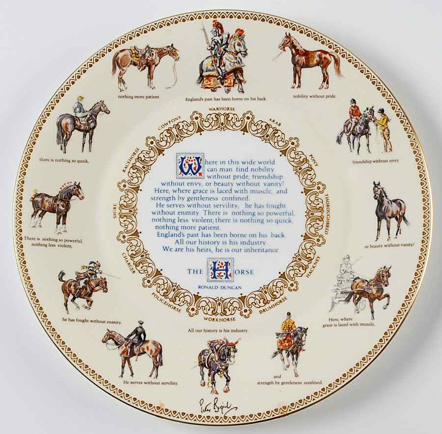 Aynsley Single Issue Plates The Horse  - No Box by John  Aynsley & Sons-1