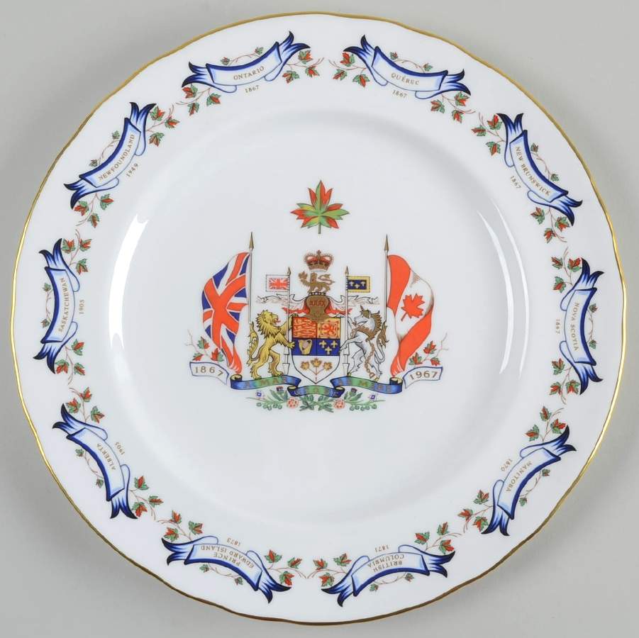 Centennial of Canadian Confederation Plate - No Box by John  Aynsley & Sons-1