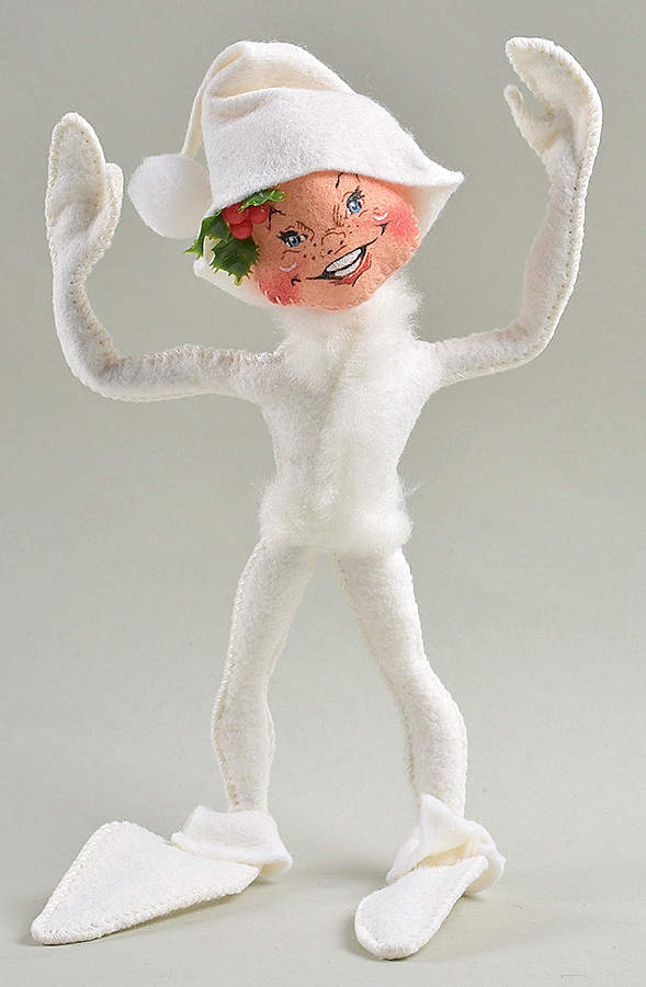 Elves & Gnomes White Christmas Elf - No Box by Annalee-1