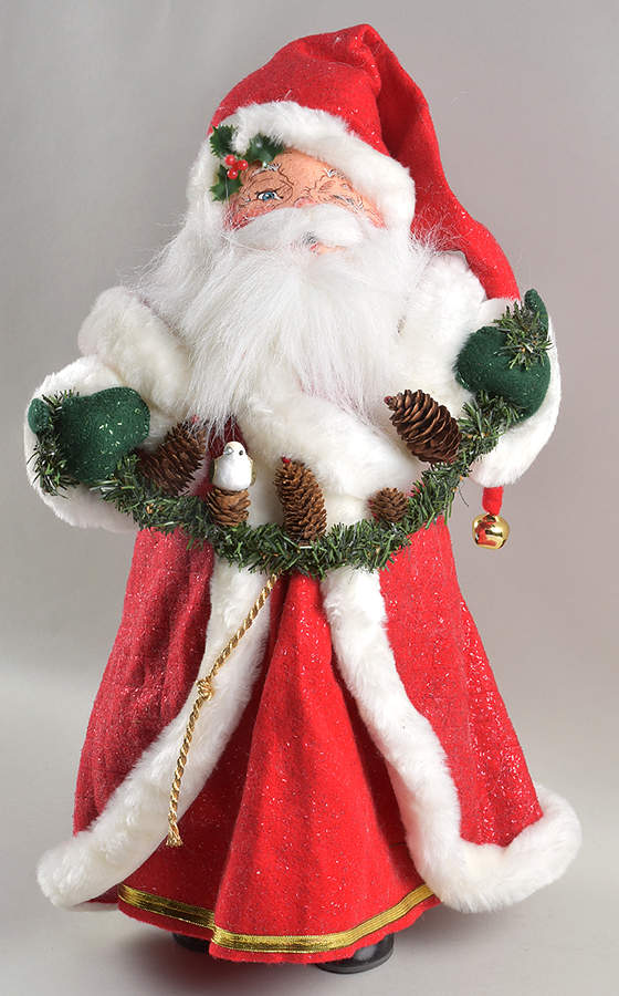 Santa and Mrs Santa Classic Santa With Garland And Dove - No Box by Annalee-1