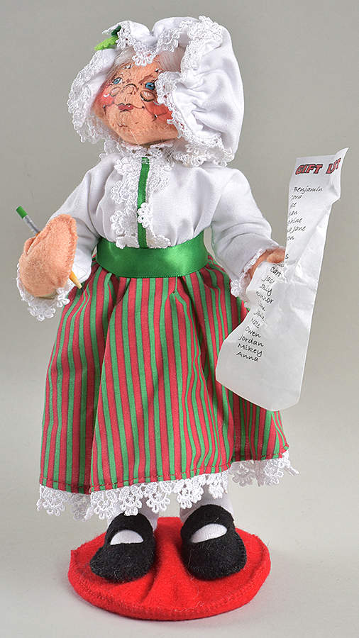 Santa and Mrs Santa Mrs Santa Gift List - No Box by Annalee-1