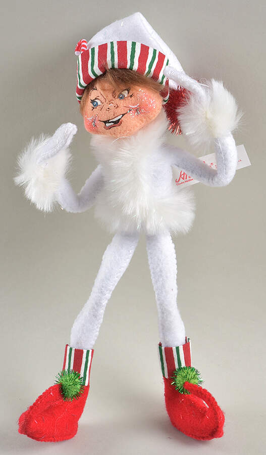 Elves & Gnomes White Candystripe Elf - Boxed by Annalee-1