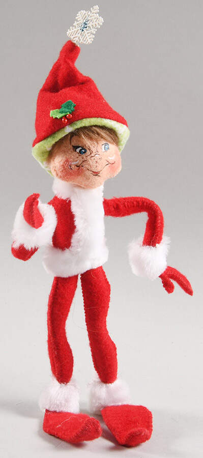 Elves & Gnomes Red Snowflake Elf - No Box by Annalee-1