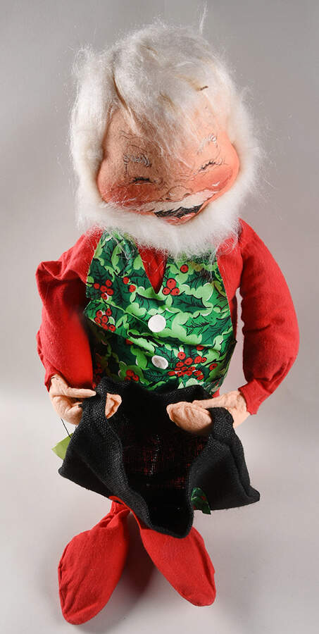 Santa and Mrs Santa Mr Santa-Holly Print/Cardholder - No Box by Annalee-1