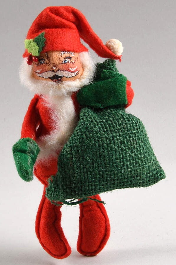Santa and Mrs Santa Santa With Toy Bag - No Box by Annalee-1