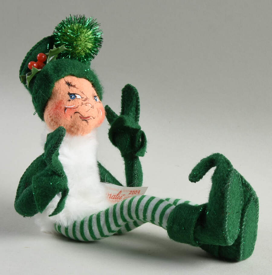 Elves & Gnomes Green Elf With Leggings - No Box by Annalee-1