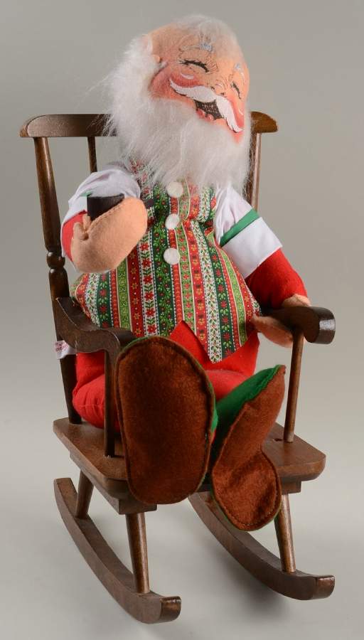 Santa and Mrs Santa Santa In Rocking Chair W/Pipe&Slippers - No Box by Annalee-1