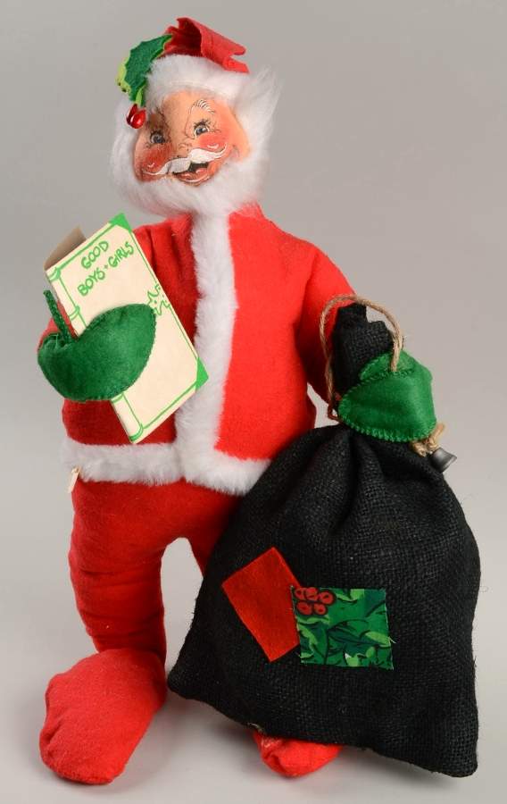 Santa and Mrs Santa Santa With Gift List & Toys - No Box by Annalee-1