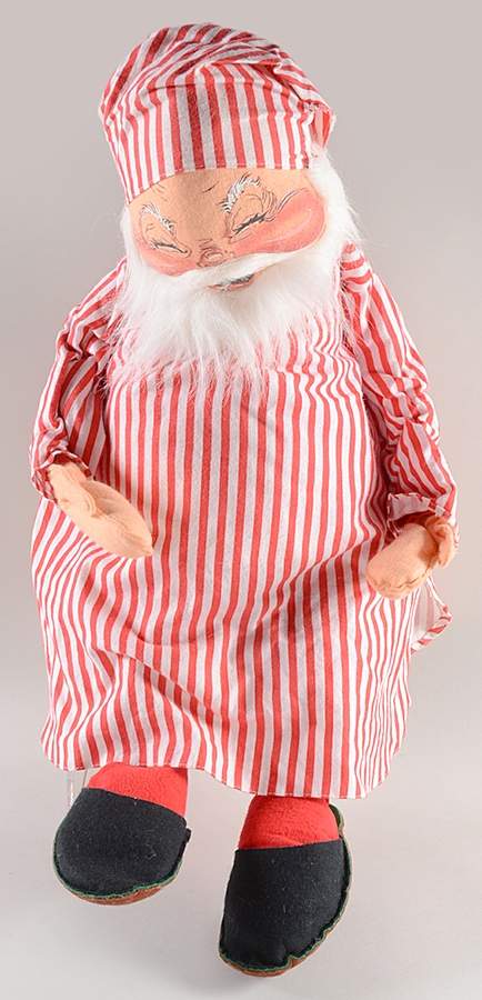 Santa and Mrs Santa Tuckered Santa Claus - No Box by Annalee-1