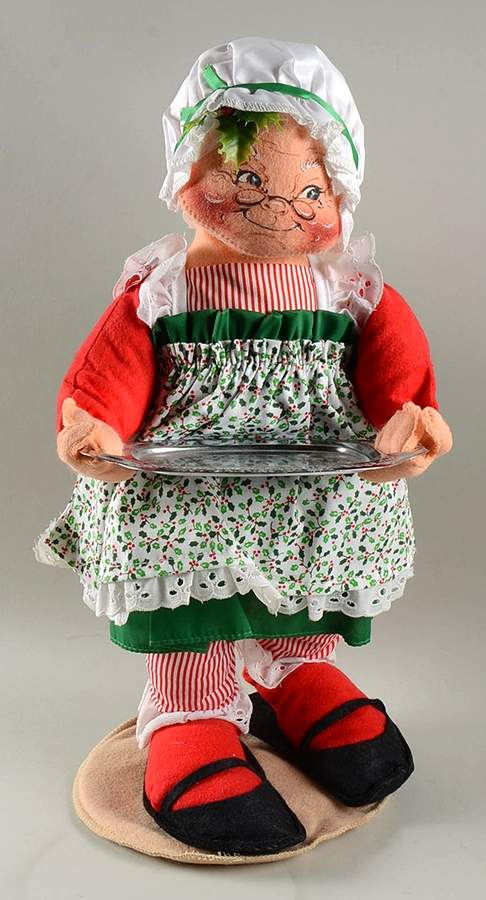 Santa and Mrs Santa Mrs Santa With Tray - No Box by Annalee-1