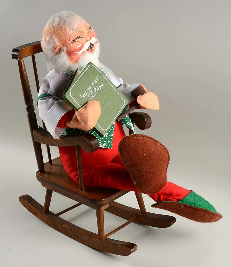 Santa and Mrs Santa Santa In Rocking Chair-Night Before Chri - No Box by Annalee-1