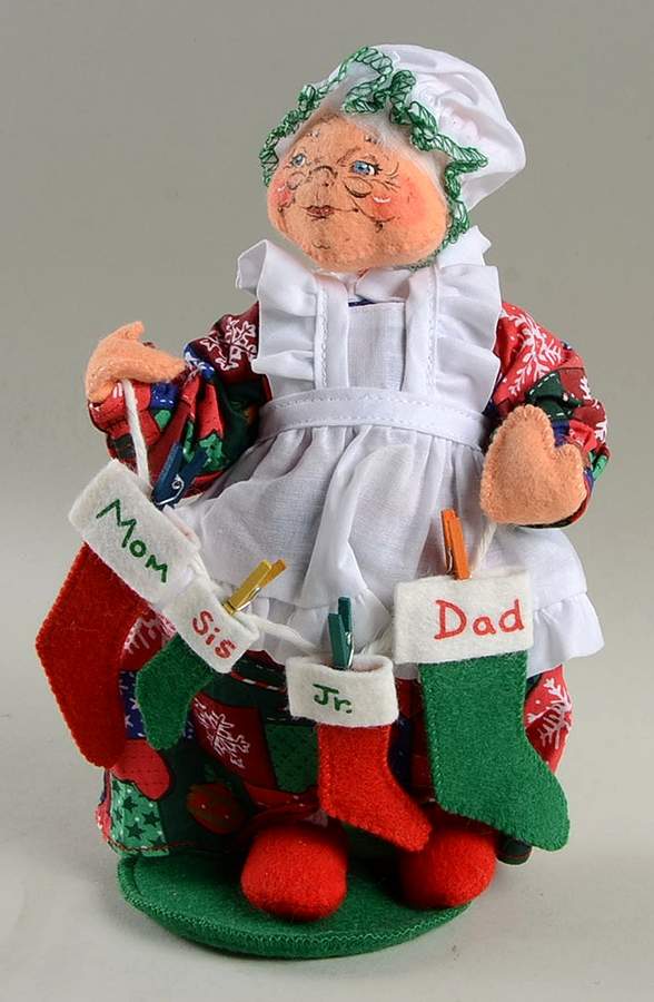 Santa and Mrs Santa Mrs Stocking With Care - No Box 159 by Annalee-1