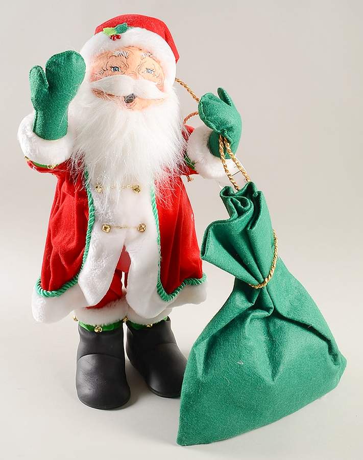 Santa and Mrs Santa Jinglebell Santa - No Box by Annalee-1