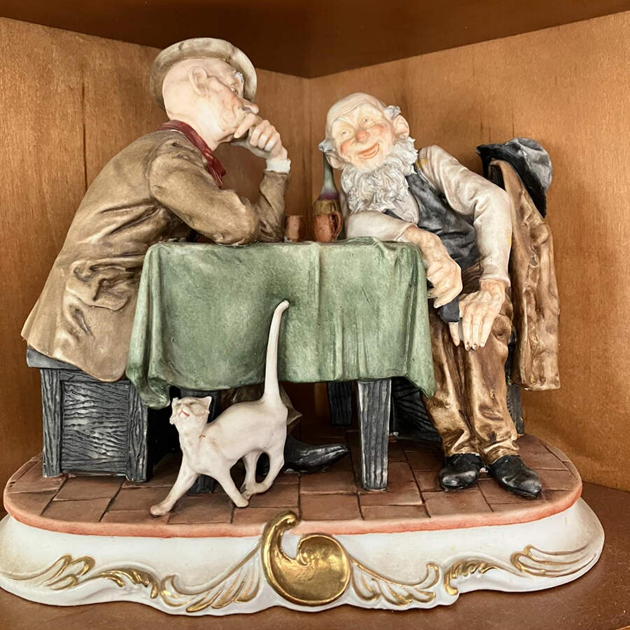 Arnart Figurines Old Men Playing Cards - No Box by Arnart-1
