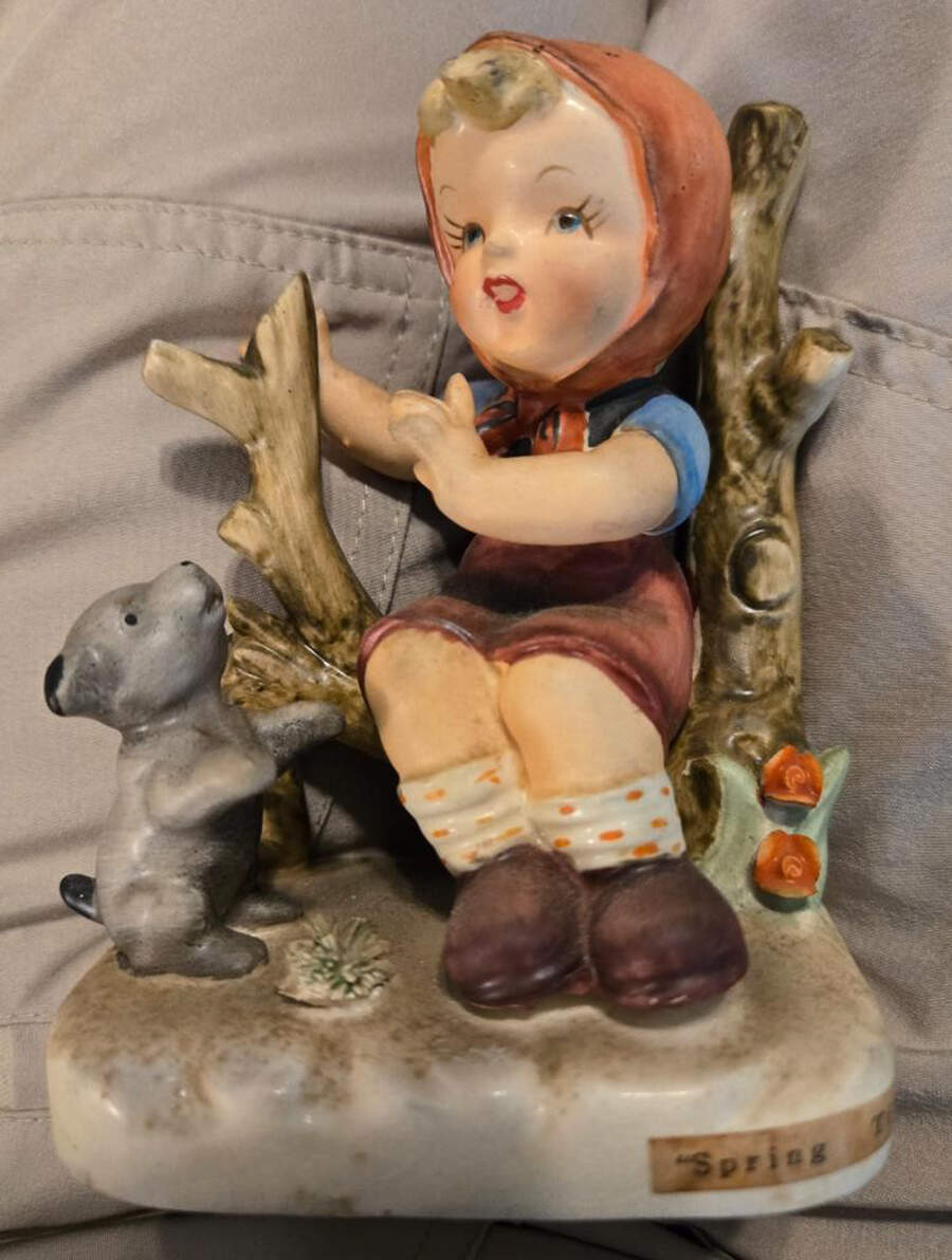 Arnart Figurines Girl On Tree With Dog (Spring Time) - No Box by Arnart-1