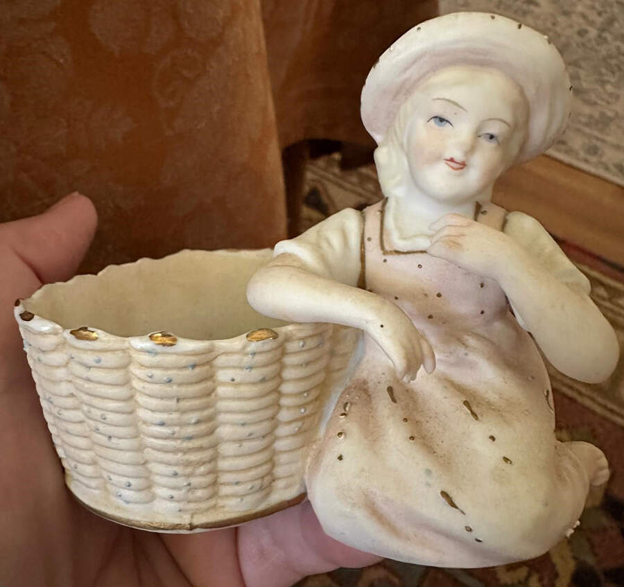 Arnart Figurines Girl With Basket - No Box by Arnart-1
