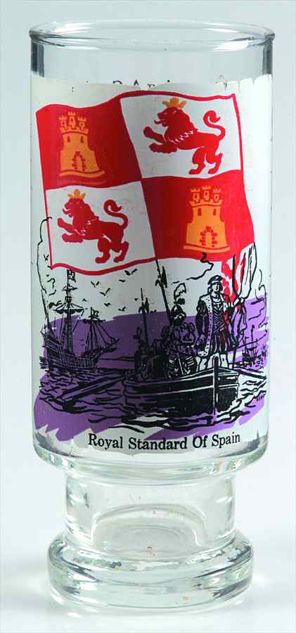 National Flag Foundation Glassware Royal Standard Of Spain - No Box by Anchor Hocking-1