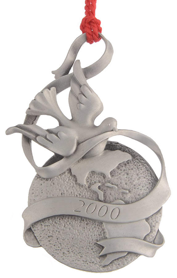 Annual Pewter Ornament Peaceful Millennium - Boxed by Avon-1