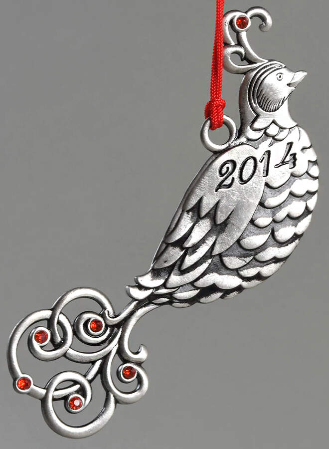 Annual Pewter Ornament Partridge - Boxed by Avon-1