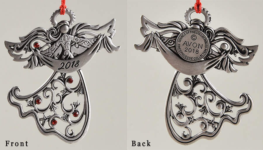 Annual Pewter Ornament Angel - Boxed by Avon-1