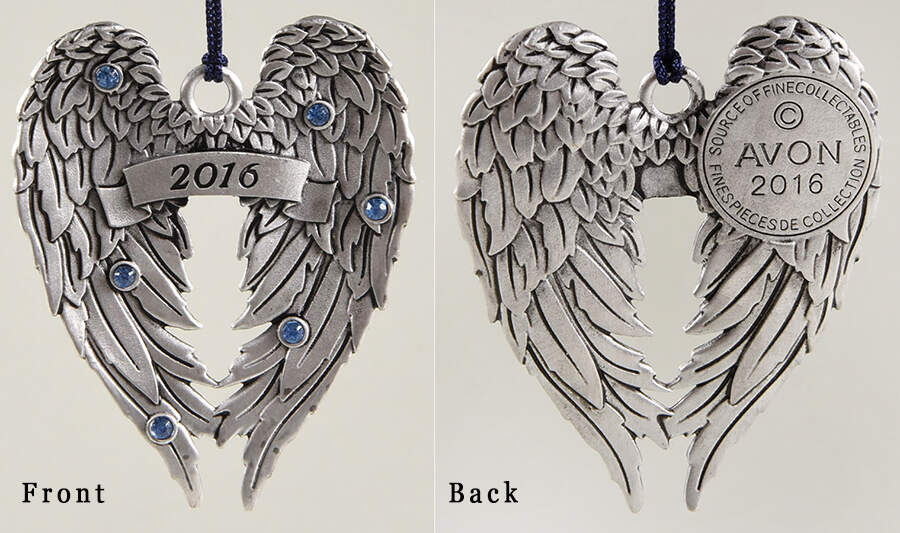 Annual Pewter Ornament Angel Wings - Boxed by Avon-1