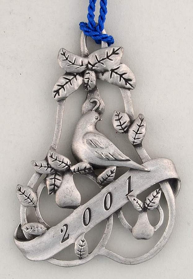 Annual Pewter Ornament Partridge In A Pear Tree - Boxed by Avon-1