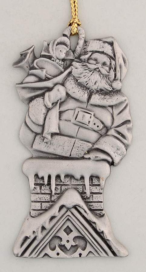 Annual Pewter Ornament Santas Arrival - Boxed by Avon-1