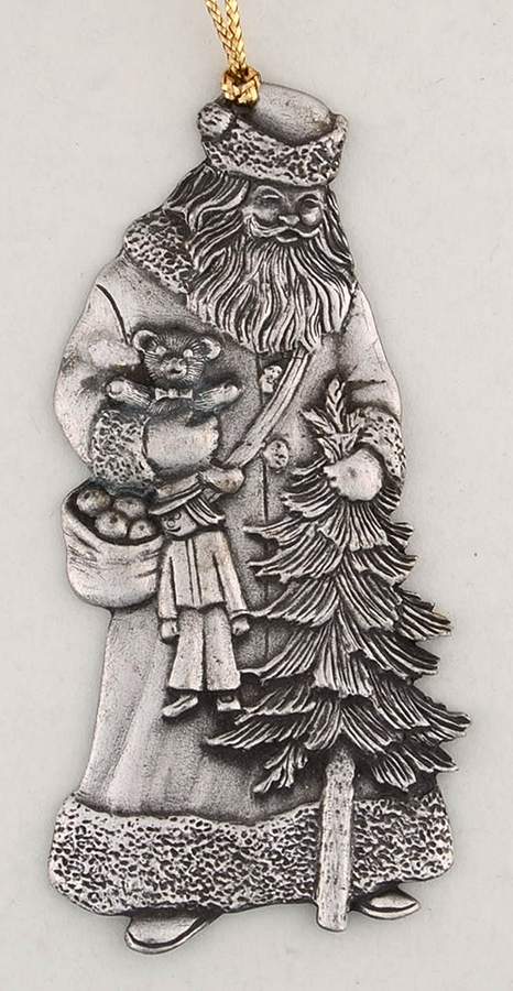 Annual Pewter Ornament Father Christmas - No Box by Avon-1