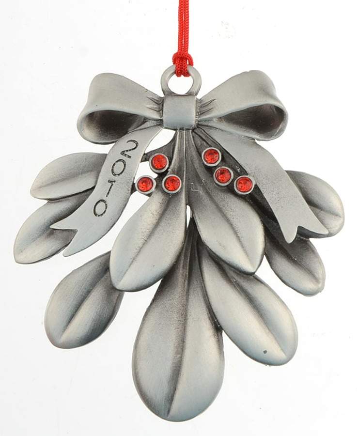 Annual Pewter Ornament Mistletoe - Boxed by Avon-1