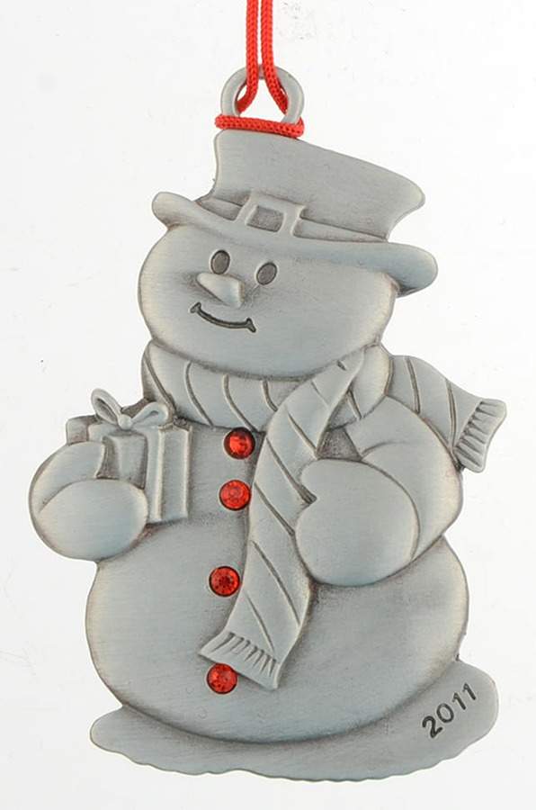 Annual Pewter Ornament Snowman - Boxed by Avon-1