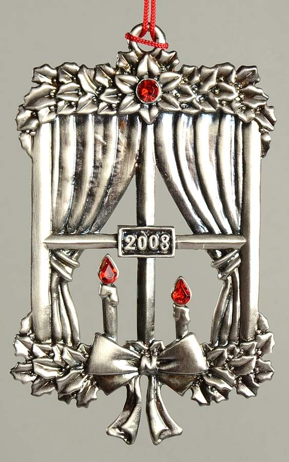 Annual Pewter Ornament Christmas Window - No Box by Avon-1