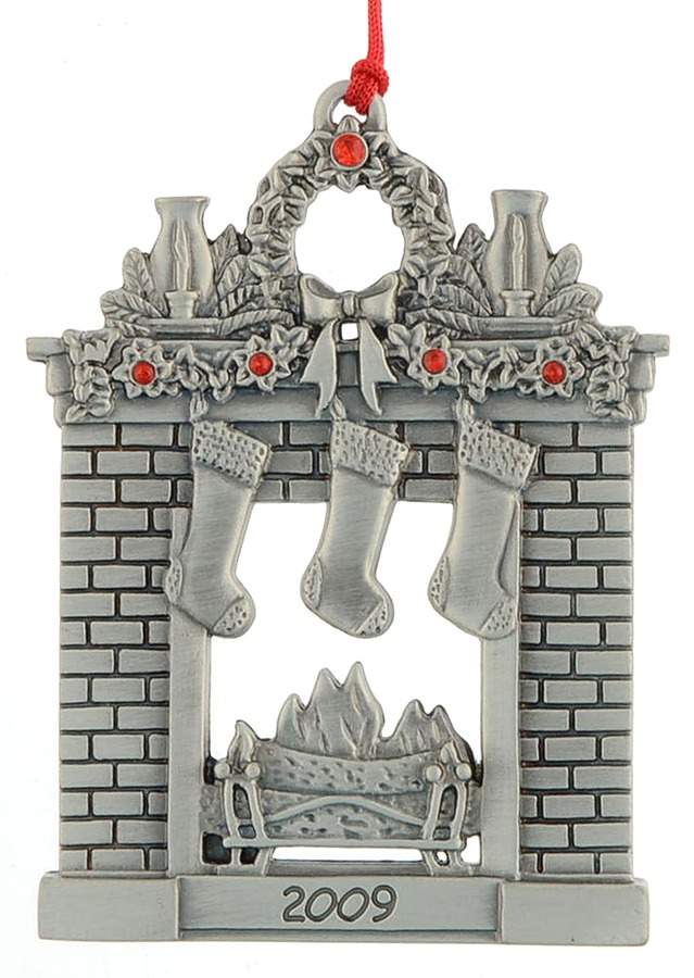 Annual Pewter Ornament Fireplace Stockings - Boxed by Avon-1