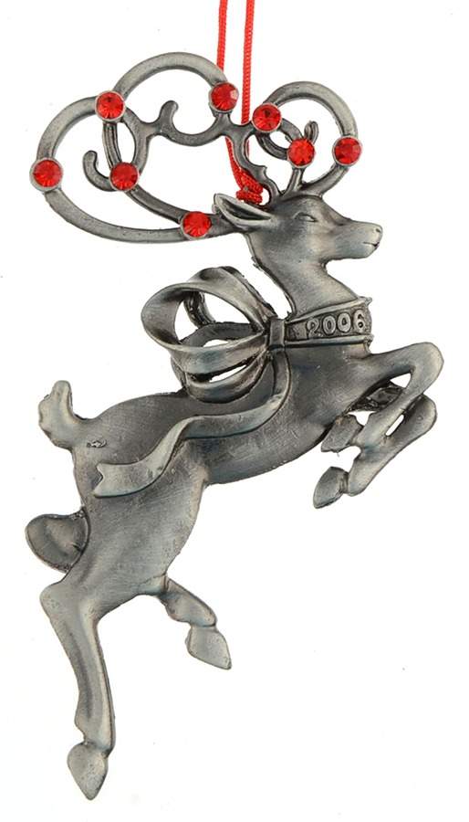 Annual Pewter Ornament Reindeer - Boxed by Avon-1