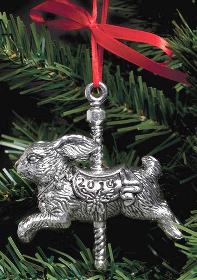 Bunny Ornament Bunny Carousel Ornament - Boxed by Arthur Court-1