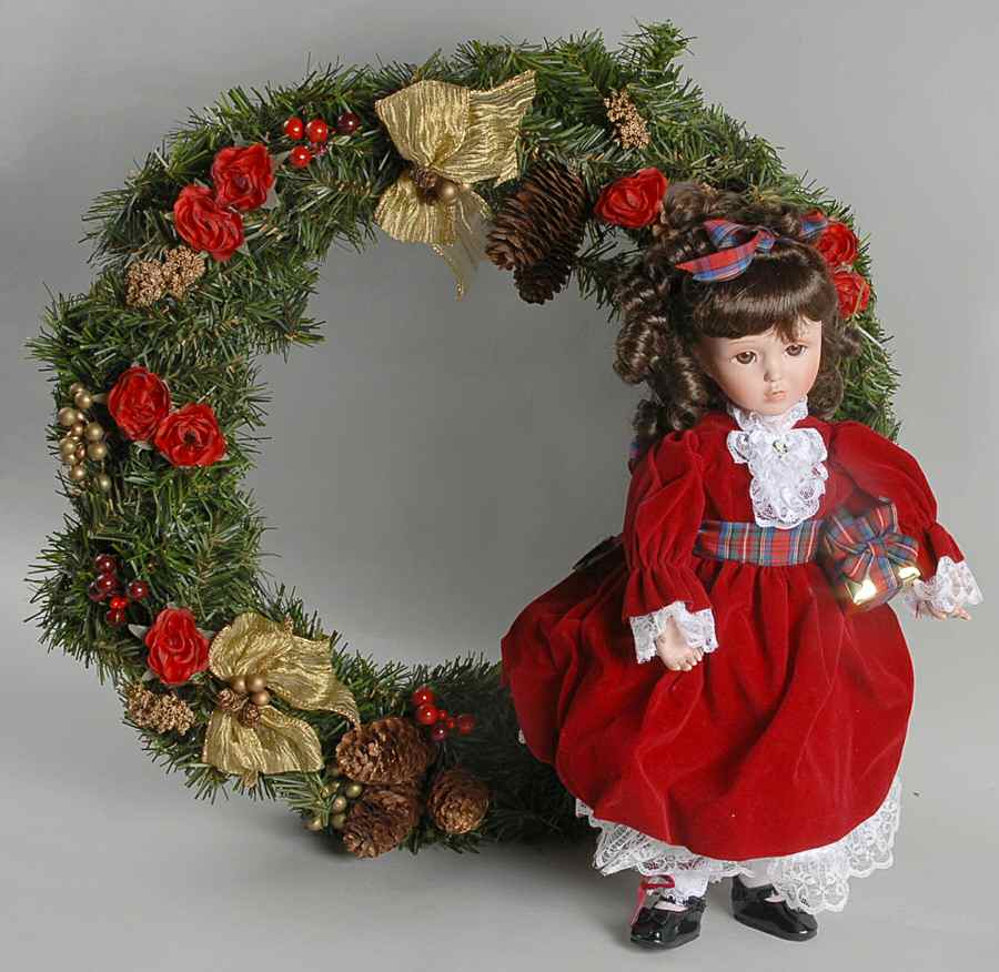 Wreathed in Beauty Winter Elegance - With Box by Ashton Drake-1