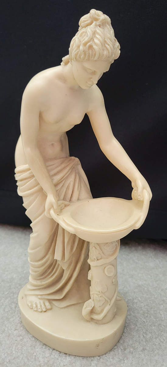 A Santini Sculptures Statue With Podium Basin - No Box by A Santini Sculpture-1