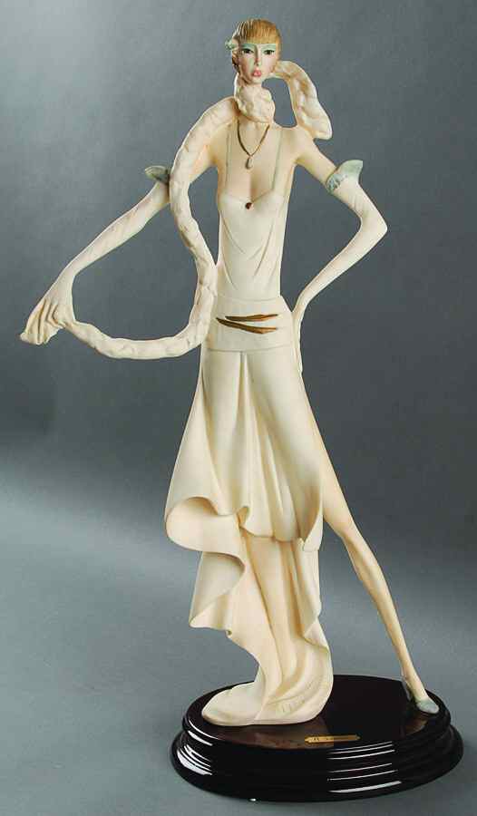 A Santini Sculptures Lady With White Dress - No Box by A Santini Sculpture-1