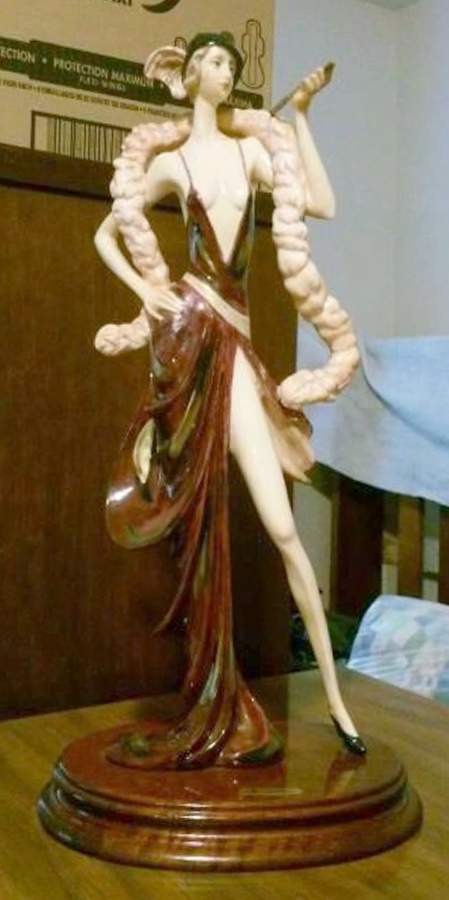 A Santini Sculptures Lady In Red Dress - No Box by A Santini Sculpture-1