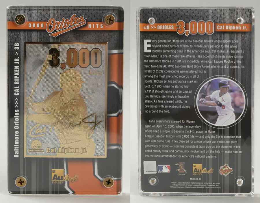Authentic Images Sports Cards Cal Ripken Jr.-3000 Hits - Boxed by Authentic Images-1