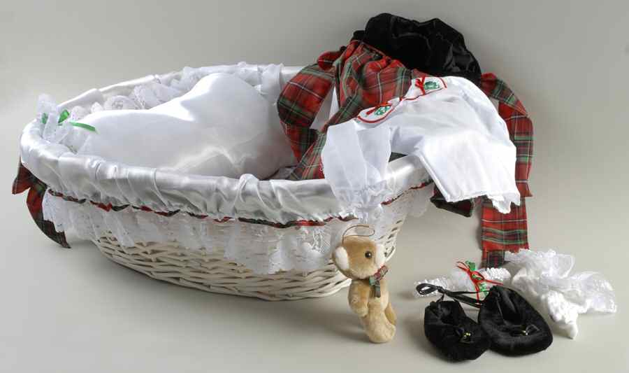 So Truly Real Emily's Christmas Ensemble & Bassinet - No Box by Ashton Drake-1