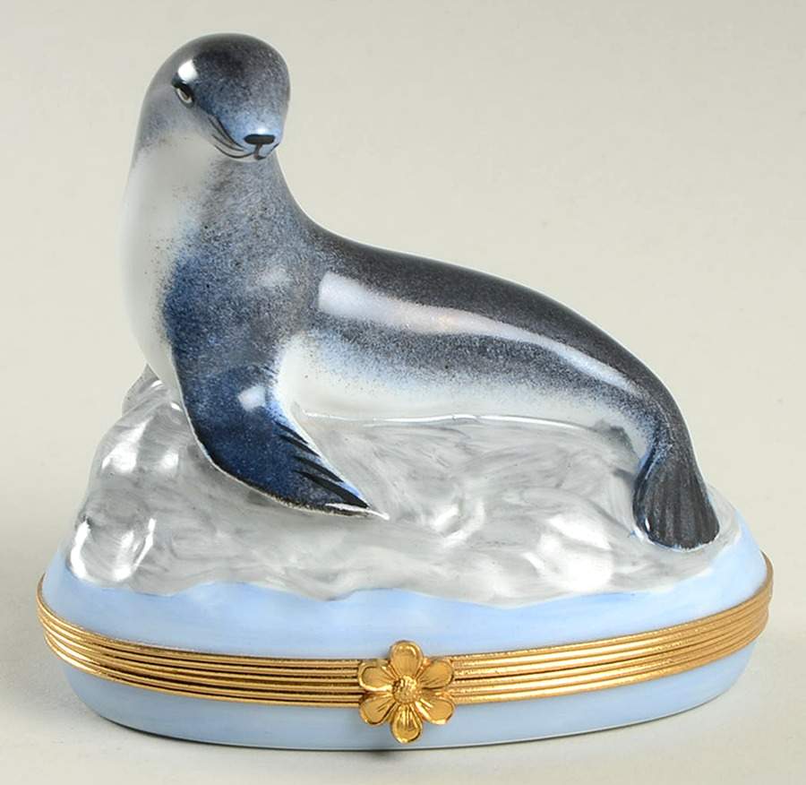 Artoria Limoges Boxes Seal On Rock - No Box by Artoria Limoges-1
