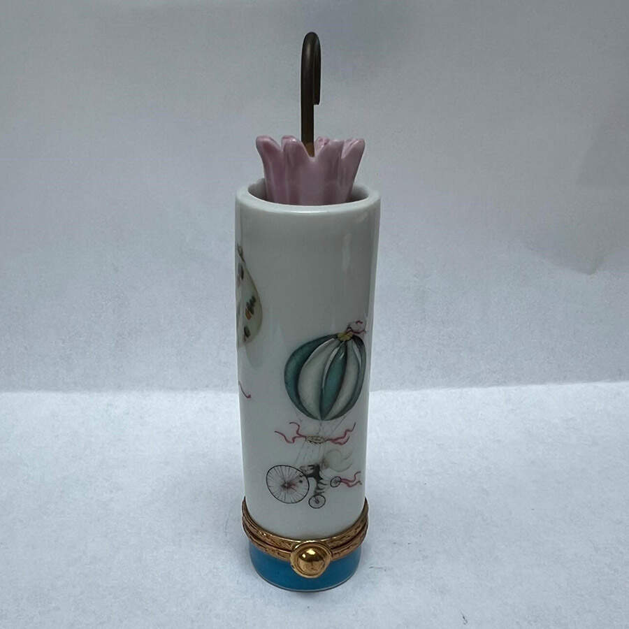 Artoria Limoges Boxes Pink Umbrella & Stand - Boxed by Artoria Limoges-1