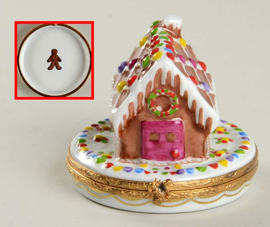 Artoria Limoges Boxes Gingerbread House - No Box by Artoria Limoges-1