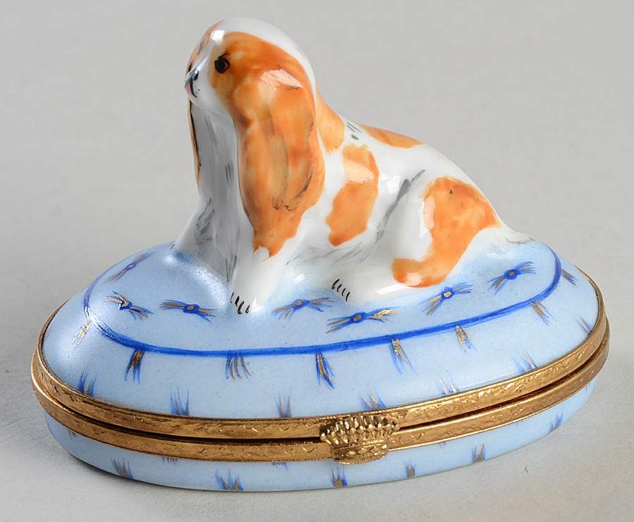 Artoria Limoges Boxes King Charles Spaniel - Boxed by Artoria Limoges-1