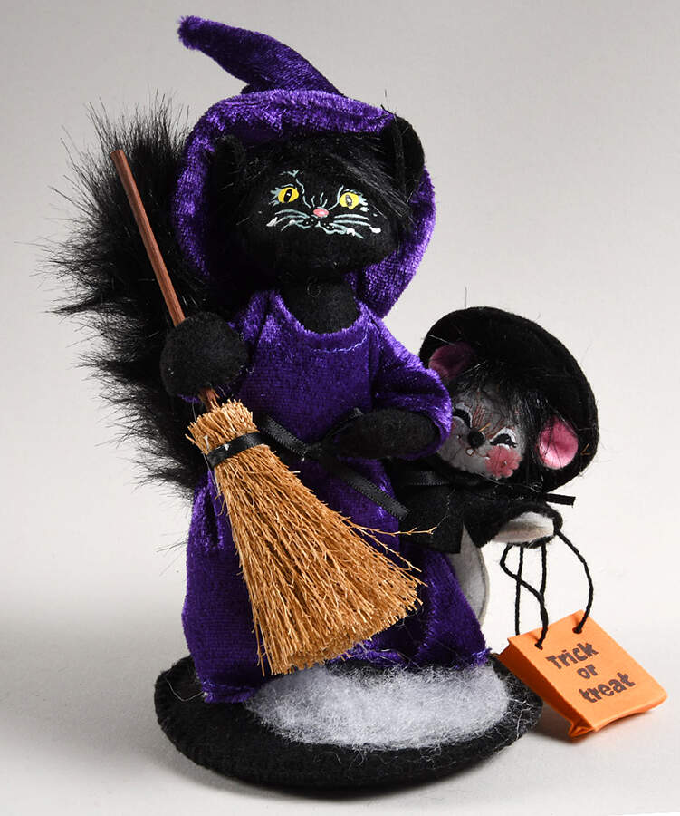 Annalee Halloween Dolls Witch Cat And Mouse - No Box by Annalee-1
