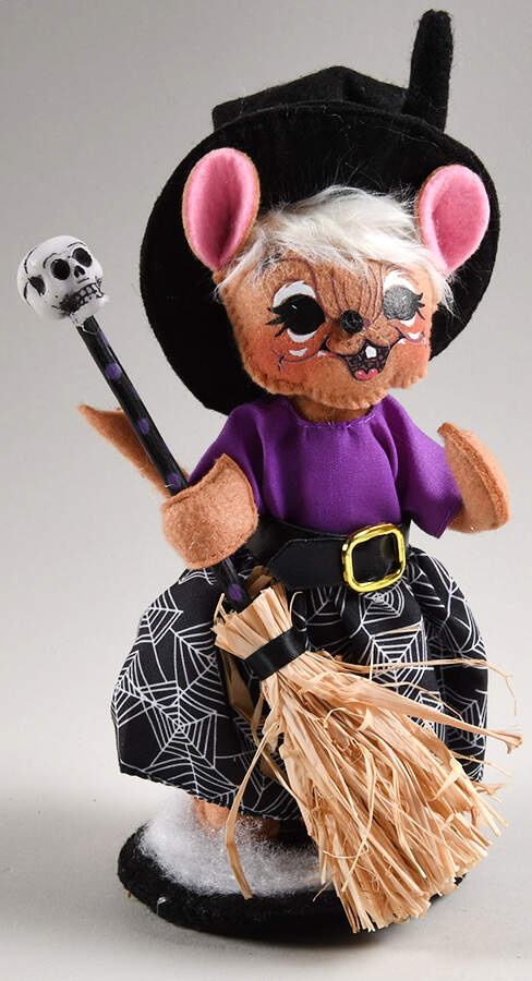 Halloween Mice Witch Mouse With Broom - No Box by Annalee-1