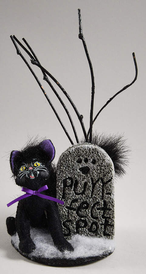 Annalee Halloween Dolls Graveyard Kitty Cat - No Box by Annalee-1