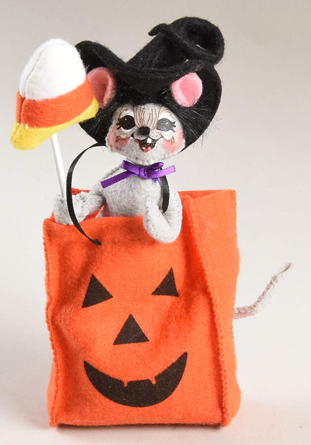 Halloween Mice Candy Corn Bag Of Treats Mouse - No Box by Annalee-1