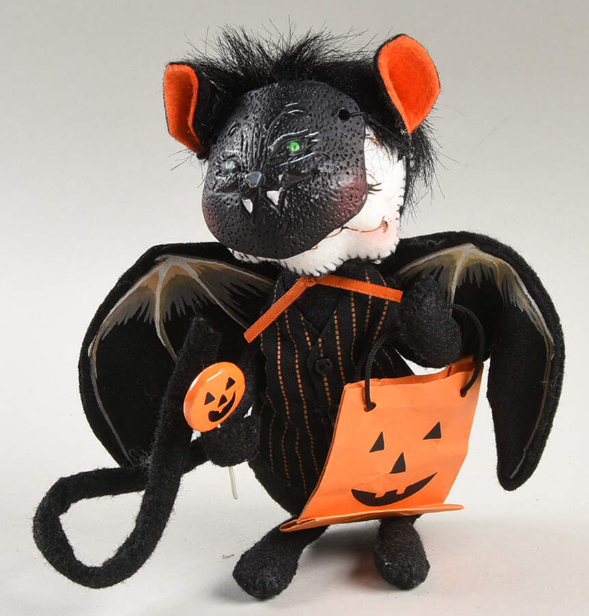 Halloween Mice Trick Or Treat Bat Mouse With Mask  - No Box by Annalee-1