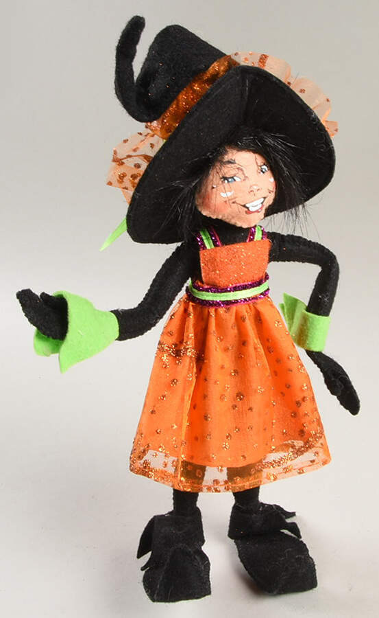 Annalee Halloween Dolls Witch With Orange Dress - No Box by Annalee-1
